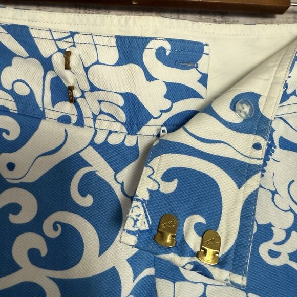 Lilly Pulitzer Womens 0 Bailey Capri Coastal Blue Gabby Alligator Print NWT - Picture 5 of 11